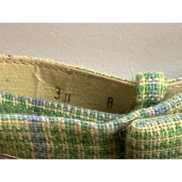 Vintage David Fergunson by The Country House 60s Plaid Wool Belted Skirt Size S - Picture 6 of 11